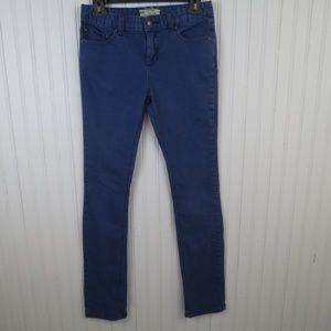 Free People Skinny Jeans Colored Blue Stretch
